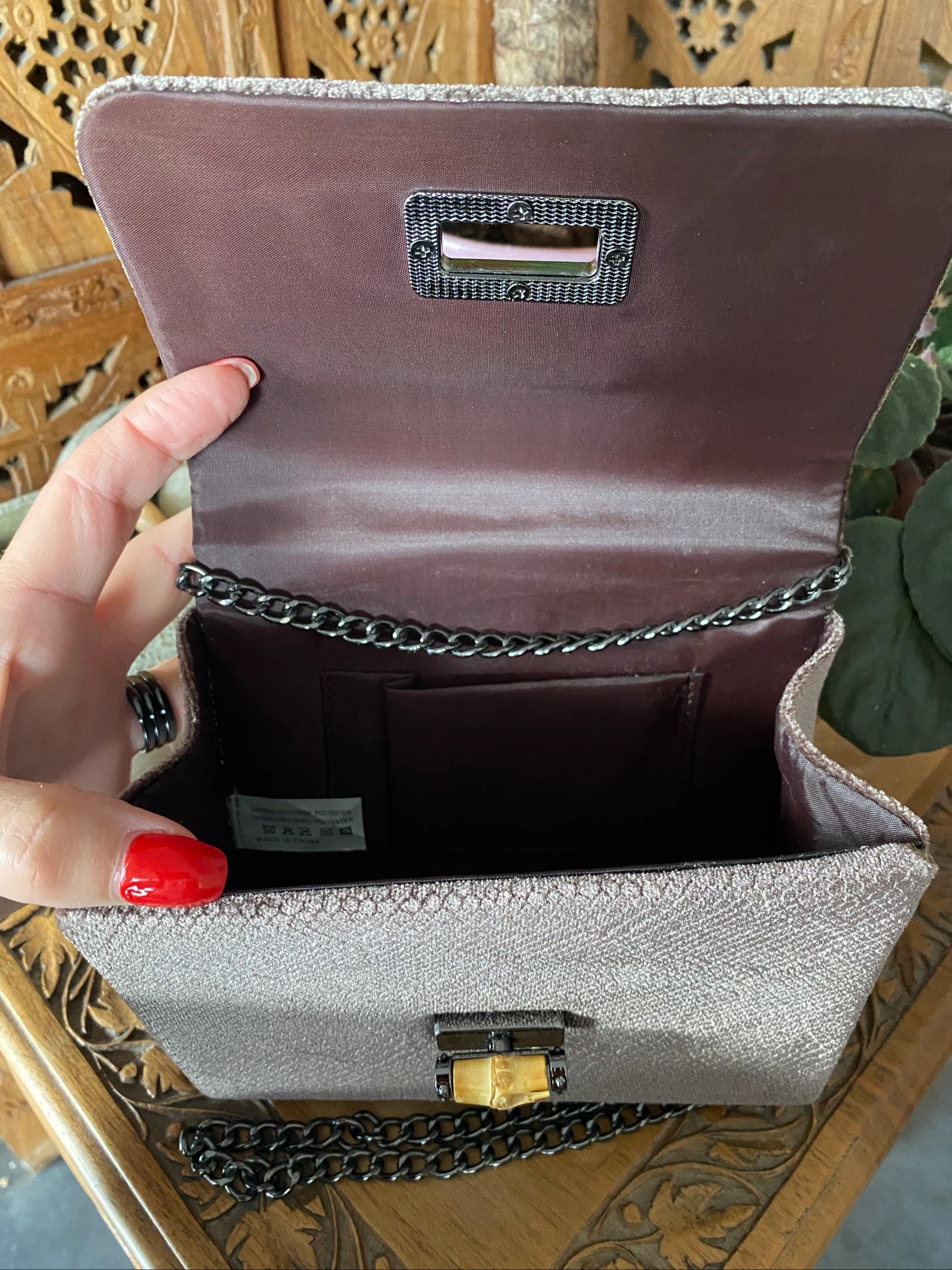 Mini fluwelen handtas nieuw – photo 3